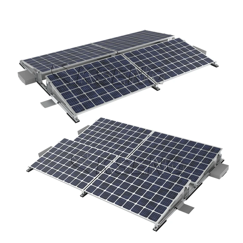 New Arrivals Solar Panel Roof Mounting Brackets Aluminum Solar Pv Racking Solar Ballasted Roof Mounting Systems