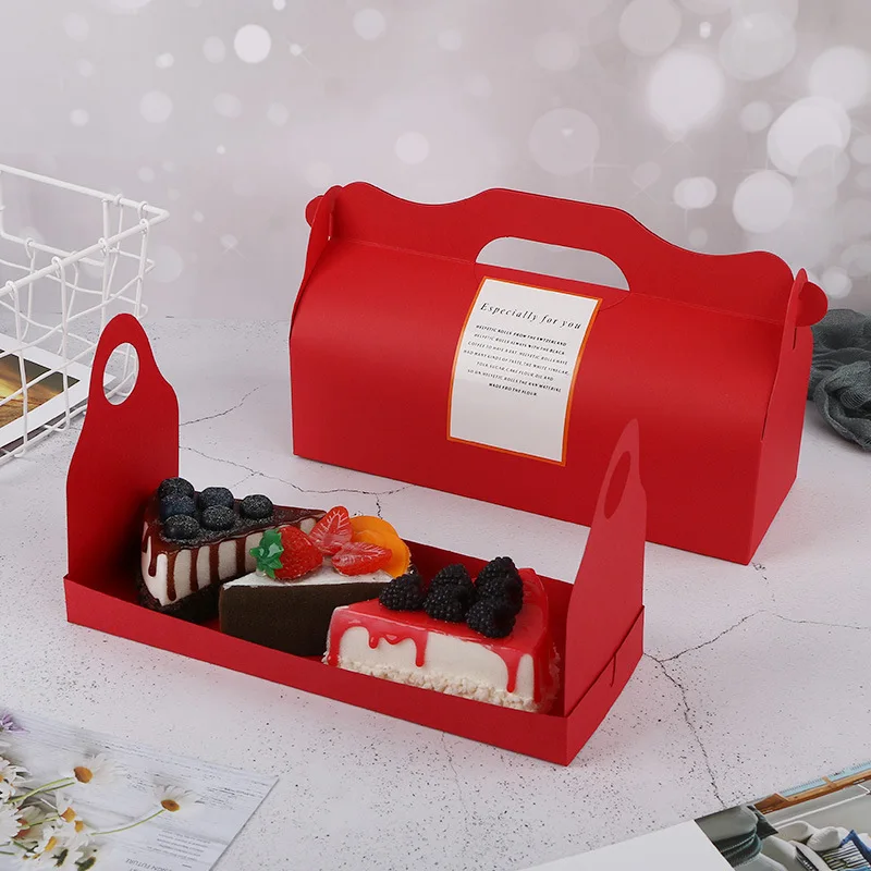 factory price wholesale Food Grade pastry container swiss roll cake boxes for desserts