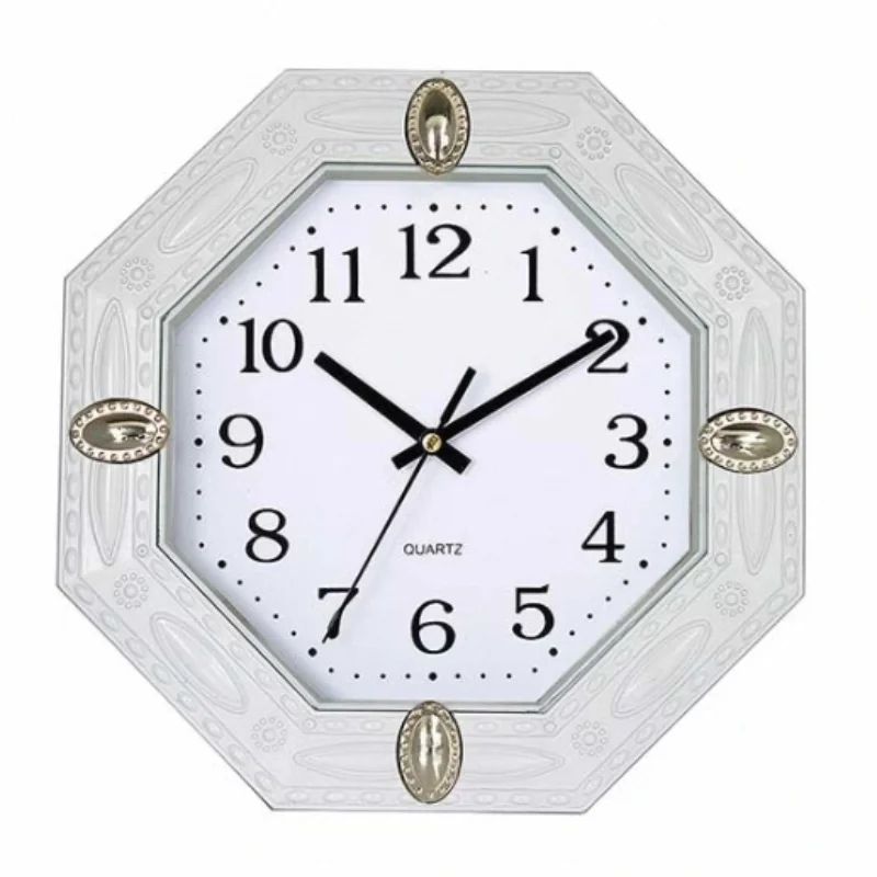 Polygonal hour clock in bedroom, living room, beautiful, simple, and fashionable colors