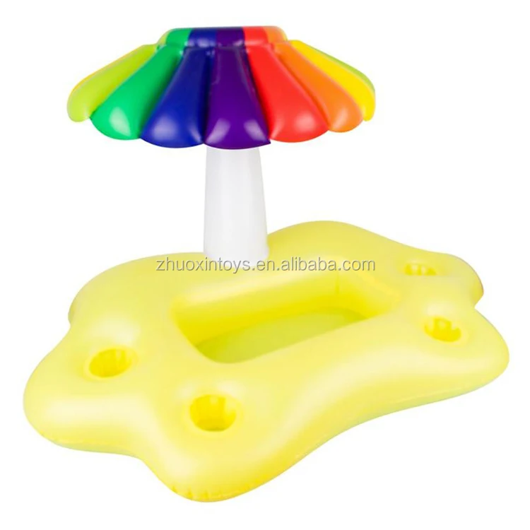 Желтый мульти-плавающий держатель для напитков, салата, фруктов, сервировочный бар, надувной зонтик от солнца, держатель для напитков