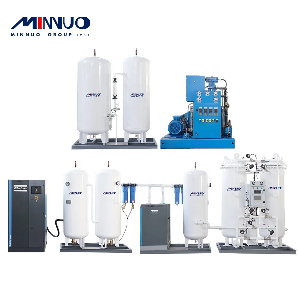 Well selling high purity 50m3 oxygen machines medical oxygen generator oxygen by Minnuo brand