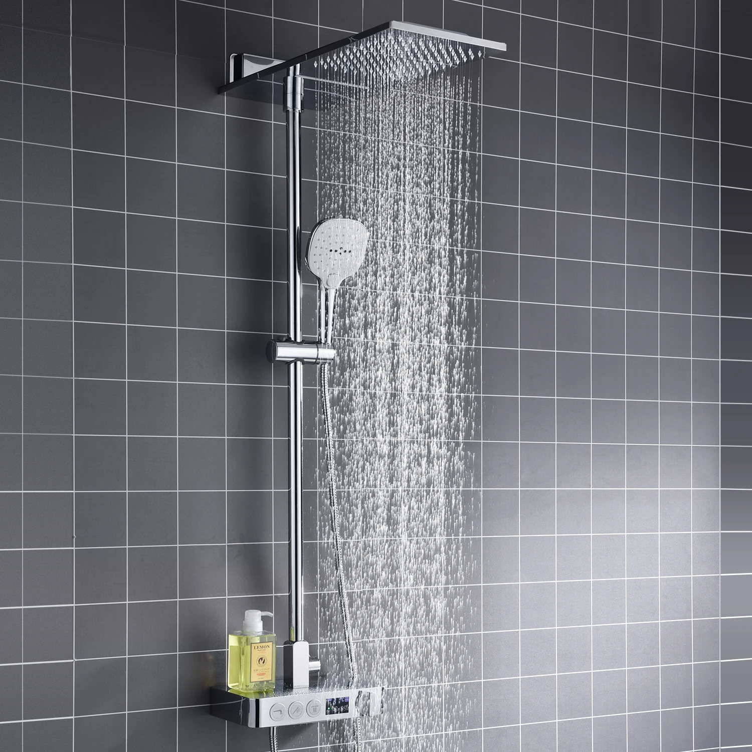 304 Stainless steel big rainfall mist led rain mist shower head set Bathroom shower 20 inch /24 inch