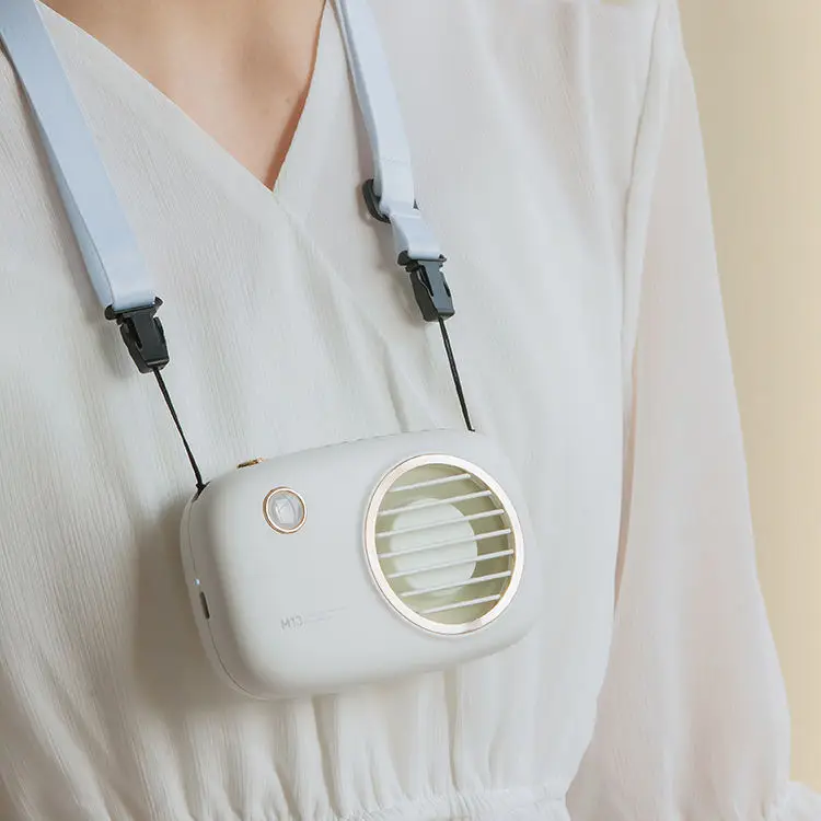 1800mAh Multi-functional Adjustable Mini Usb Rechargeable Portable Mini makeup Neck Waist USB hanging battery Fan