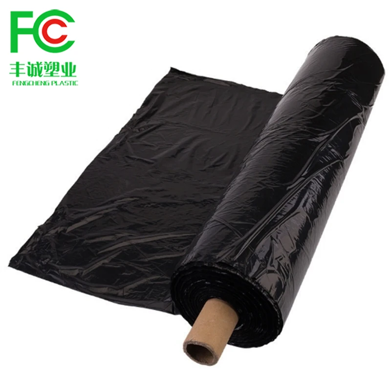 2020 garden cover uv protection anti weed silver / black plastic PE mulching film with holes