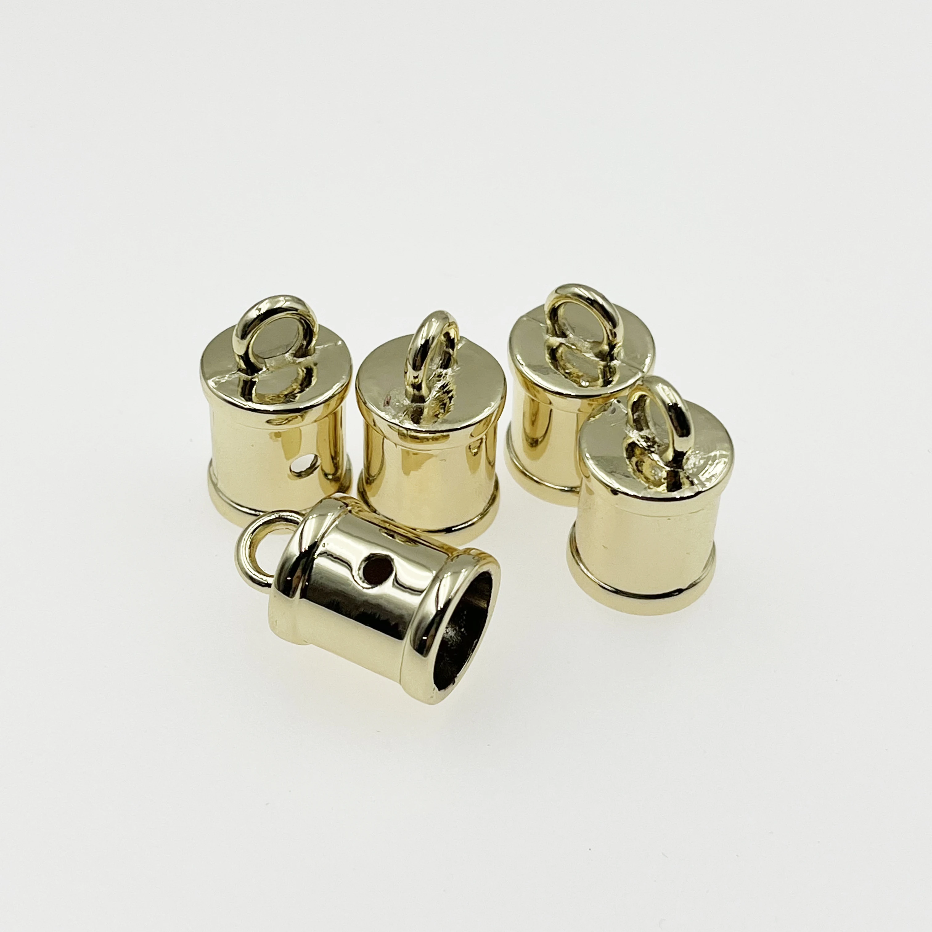 Durable Metal Tassel Cap Metal Cord End Stoppers With Screws Round Bell Rope Head Cap Handle Connector For Handbag Accessories