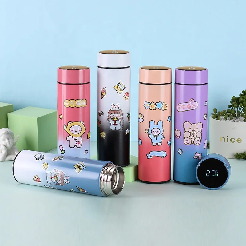Custom water bottle termos digitales smart cup termo inteligente termos de agua gym vasos de acero inoxidable aqua flask