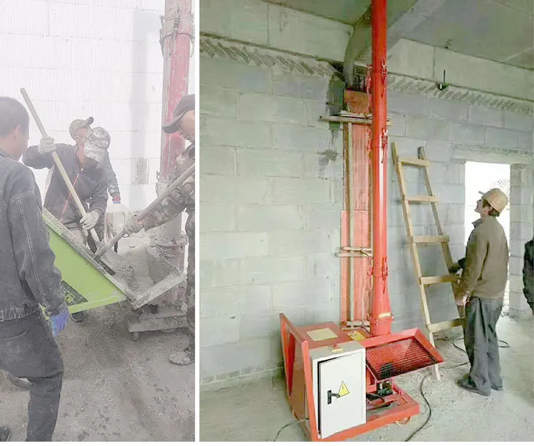 Portable Mixer Machine secondary structure column feeder concrete pump mobile Concrete Screw Conveyor Pump For House Building