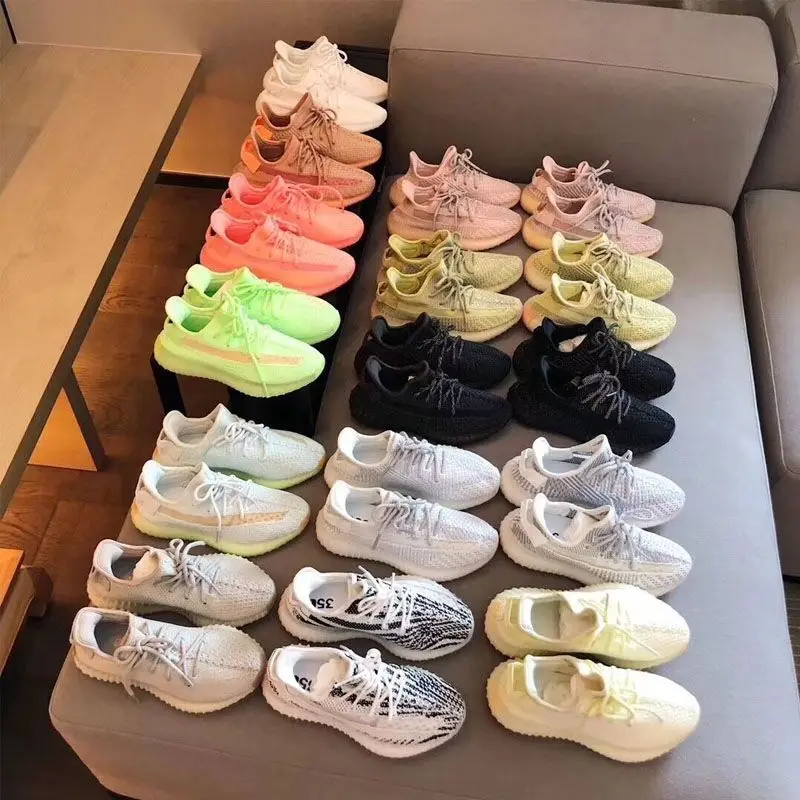  Топ 1:1 качество кроссовки Yeezy350 V2 из мультфильма «холодное сердце работает оригинальный логотип на каждый день спортивные шнурки для бегунов Yeezy 350 v2 углерода шлак перчатки
