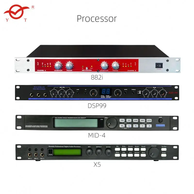 Digital Graphics Equalizer Module Bass Enmake Process Pa Processor Led 4 In 8 Out Karaoke Effects Concert Equipment Talking