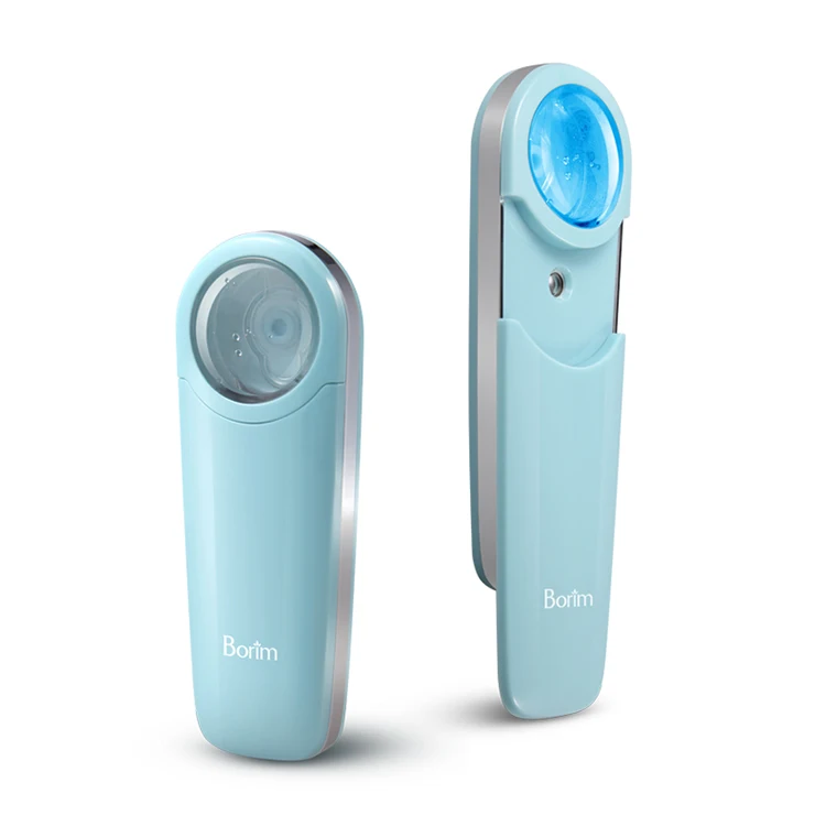 Custom CE  FCC RoHS Mini Nano Mist Sprayer 10Ml Usb Rechargeable Wireless Face Cool Moisturizing Green Nano Facial Mister