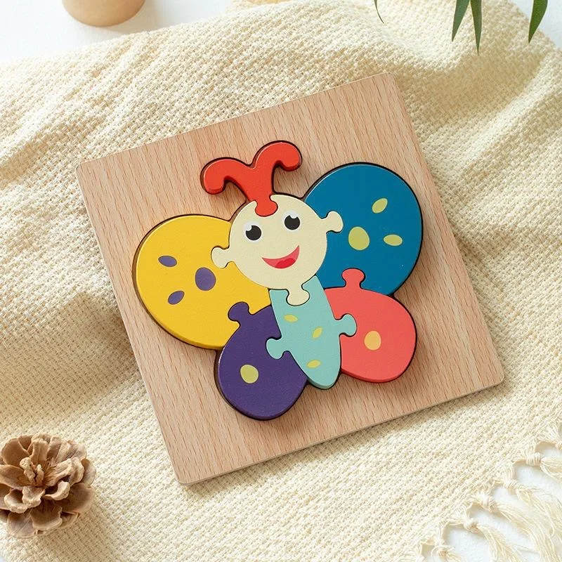 Wooden Puzzle 12 Classic Toy Set Educational Early LearningSafe and Eco-Friendly Children Cognitive Development Toy