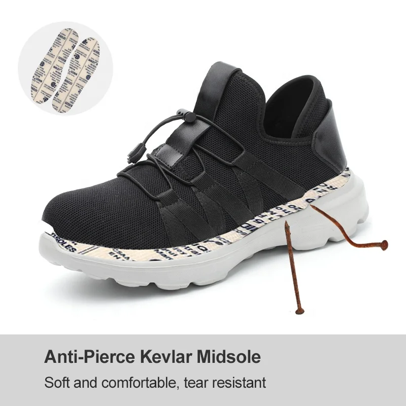 Hot Sale Popular Sport Fashion Style Steel Toe and Steel Midsole Anti Piercing Anti Smashing Men Safety Shoes