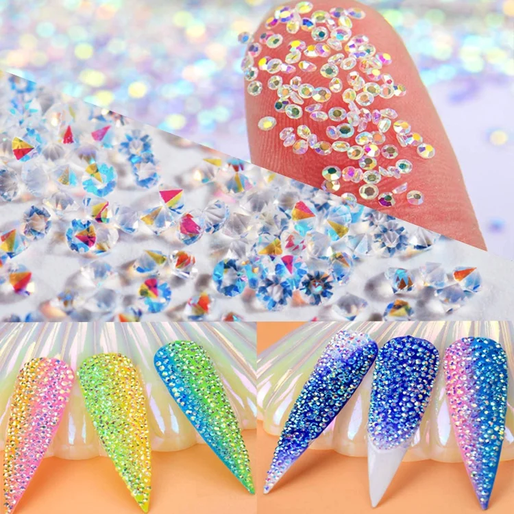 Micro Zircon Pixie Diamond Rhinestone With 30 Colors Nail Art Rhinestones Small Size High Quality Crystals For Nail Decoration