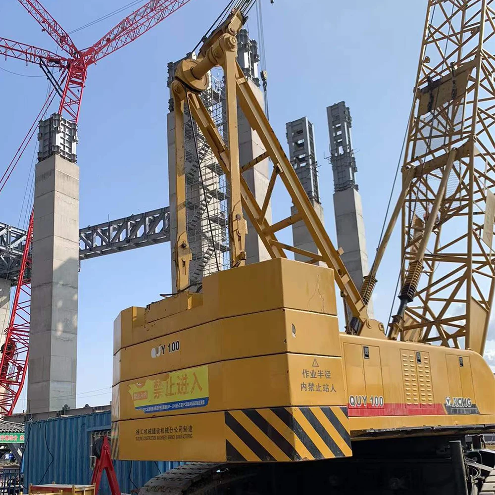 100T гусеничный кран с двигателем, строительные краны по низкой цене, длина стрелы 42 м, распродажа гусеничного крана QUY100
