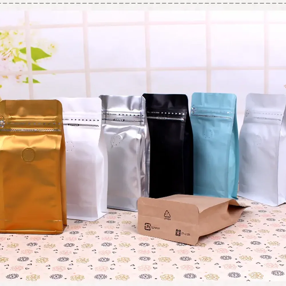 Low MOQ Aluminum Foil Packaging Customized Printing Logo Coffee Sealing Bag Coffee Bags for Food