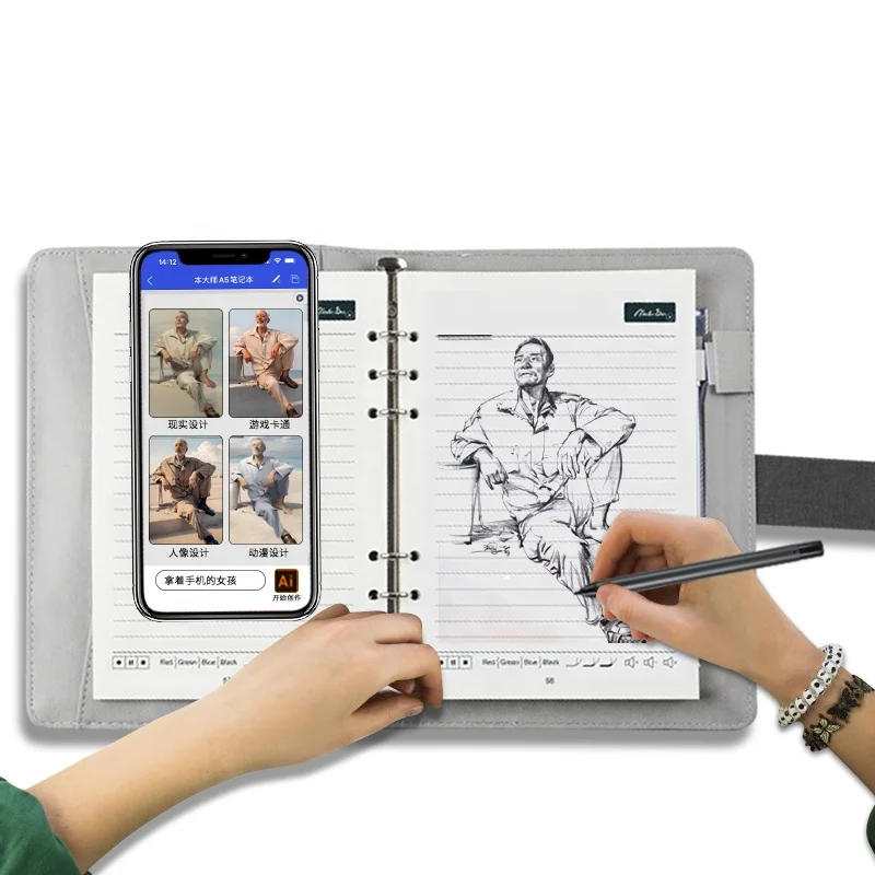 Custom Function Digital Smart Notebook Ai Drawing 3D Smart Painting Pen and Book with Sync Pen for Kids Cheap