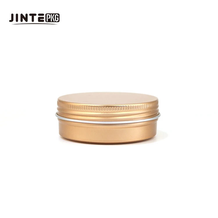 Hot sale 50ML logo Tin Box Packaging Cosmetic Empty Aluminum Jar 2 oz Empty Round Metal Tin Cans