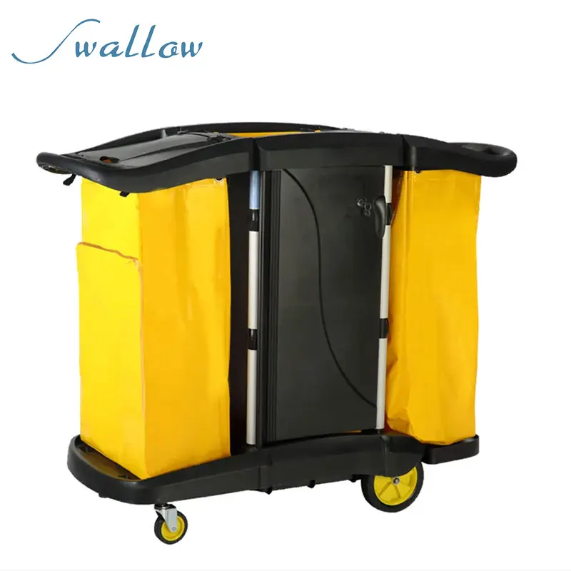 Best seller 2023 brand new janitorial housekeeping carts with wheels large capacity