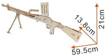 Puzzle Gun Diy Assemble Toy Model Jigsaw Kids Brain Training Military Kits D Wooden Manufacturer Customized Wood BT Unisex Xinyu