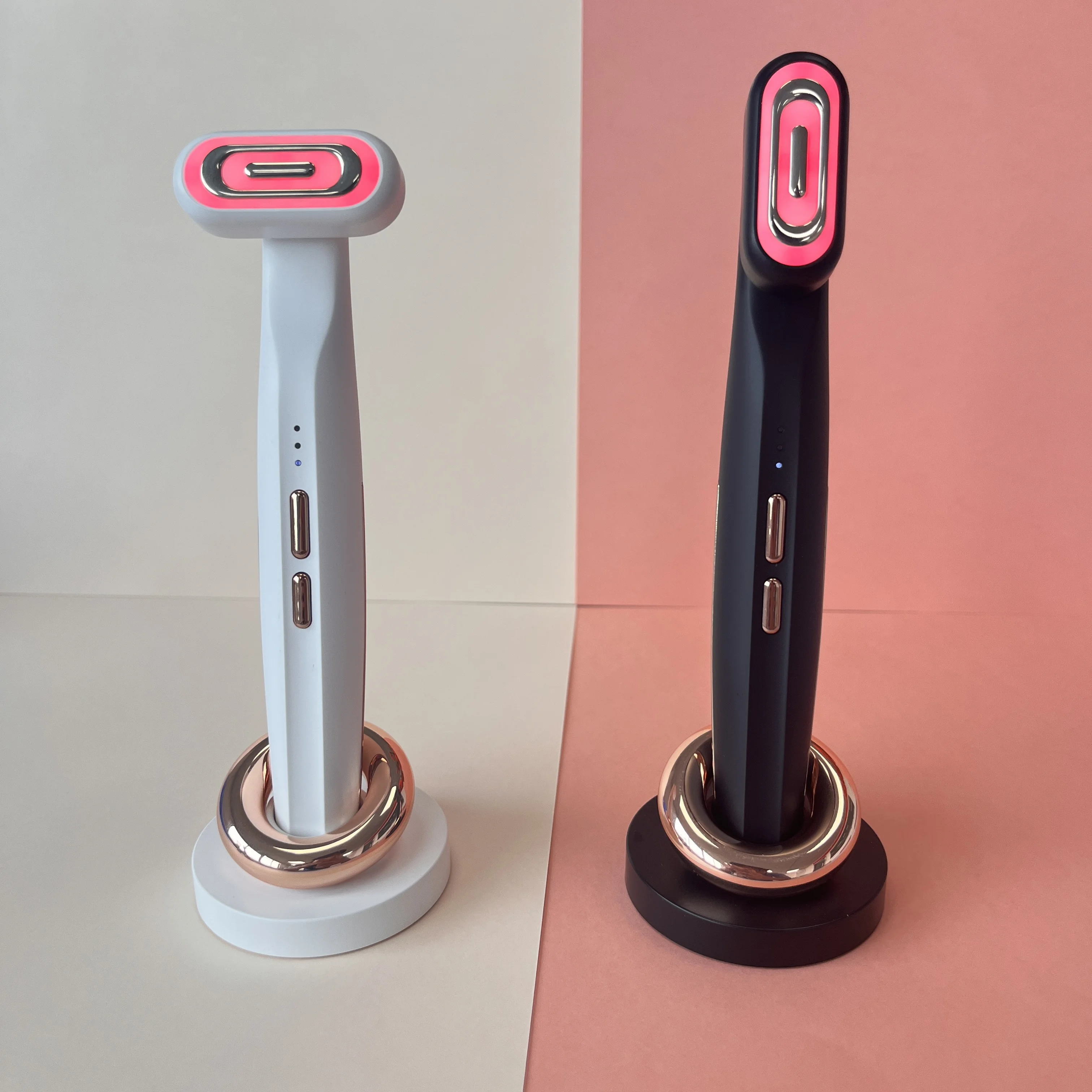 2024 Facial Beauty Wand Rotation 360 Degree EMS Microcurrent LED Light Therapy Anti-aging&Wrinkle Remover