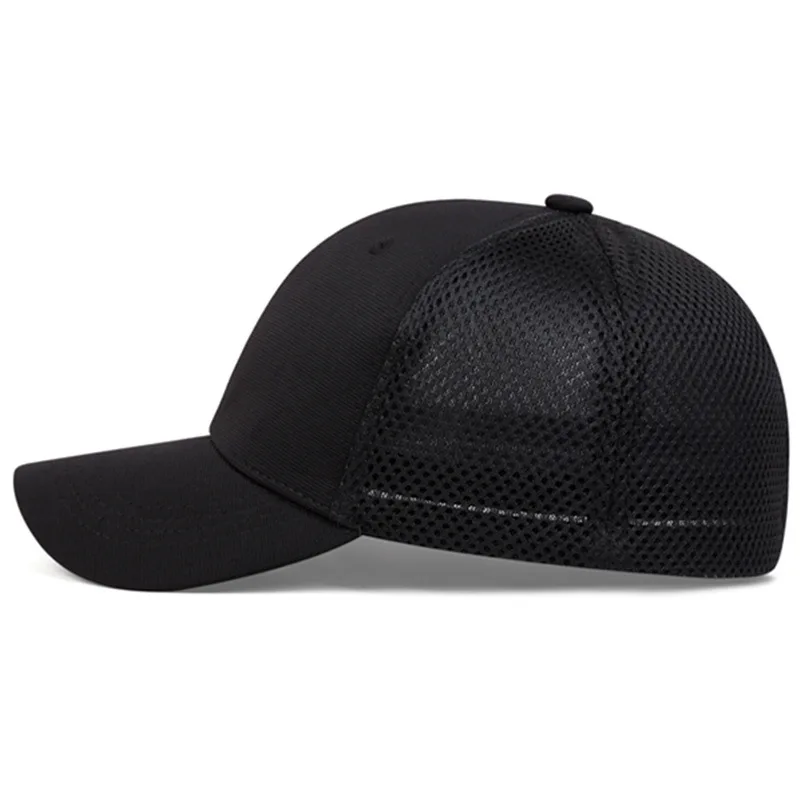 Custom Elastic Band Flex Closed Back Fit Baseball Cap Polyester Blank Stretch Sports Mesh Trucker Hat