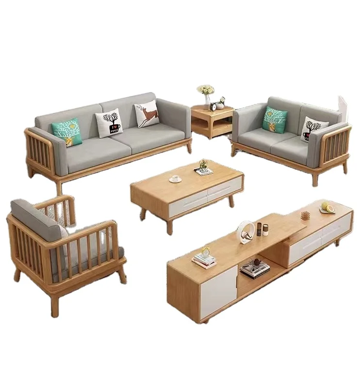 Nordic solid  living room winter and summer dual -use  sofa
