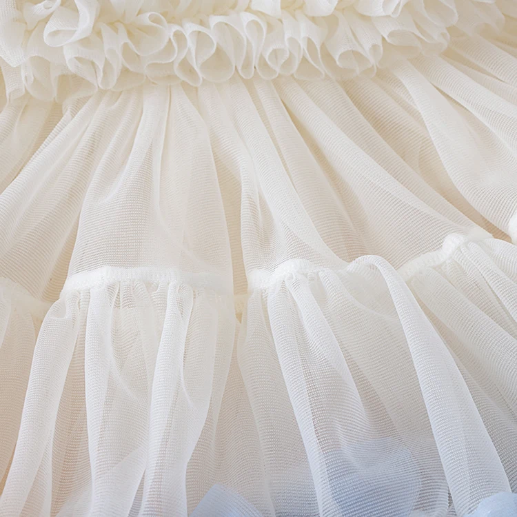 Children girls rainbow tutu dress party princess pettiskirt press ball gown dance wear set suit clothes ruffles tulle dresses