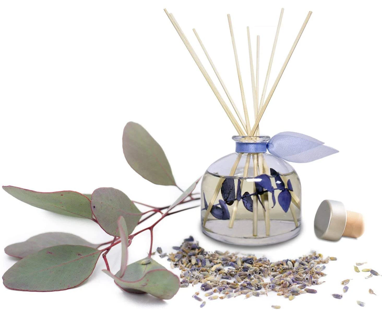 Luxury Decorative Room Scent Fragrance Personalized Different Glass Jar Scented Reed Diffuser Gift Set with Private Label Box