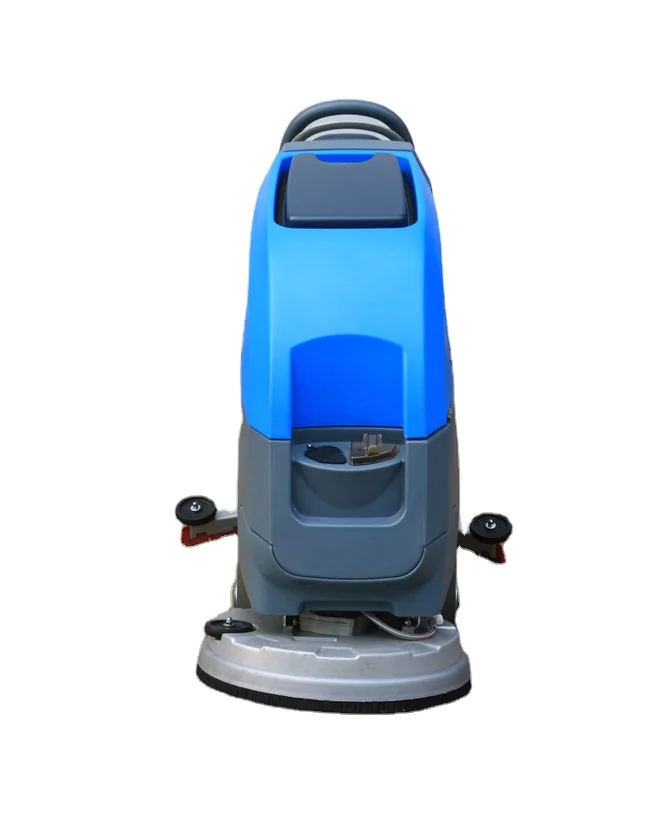 Compact battery type industrial floor tile cleaning machine