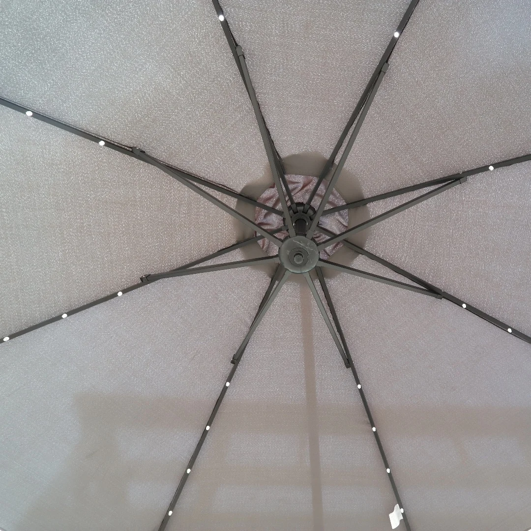 10 Feet UV Protective Sun Shade Patio Parasols Umbrella Outdoor Garden Umbrella with led light