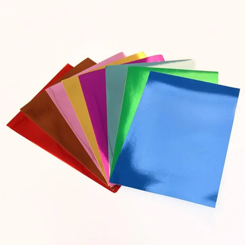 10 Sheets Assortment Single Side Gold Silver cardboard Shiny Glossy Metallic Cardstock Paper