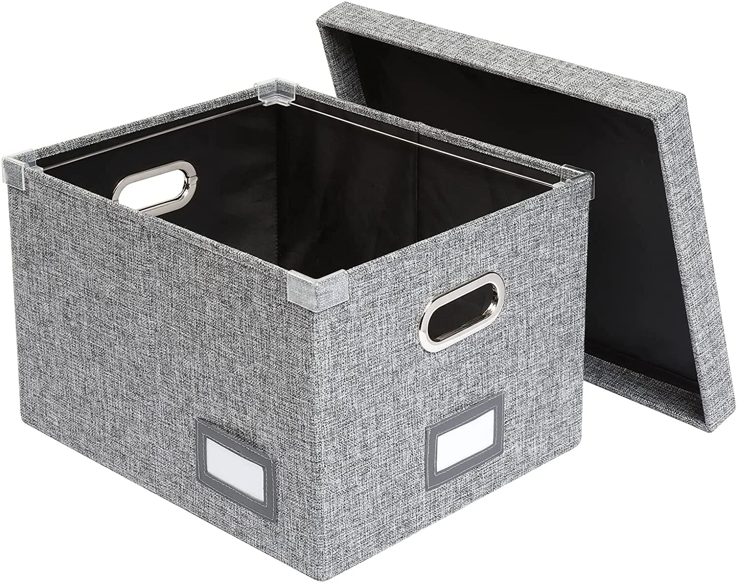 Hot Sale Felt Fabric File Storage Box Letter Legal Storage File Box Fabric File Storage Box with Lid