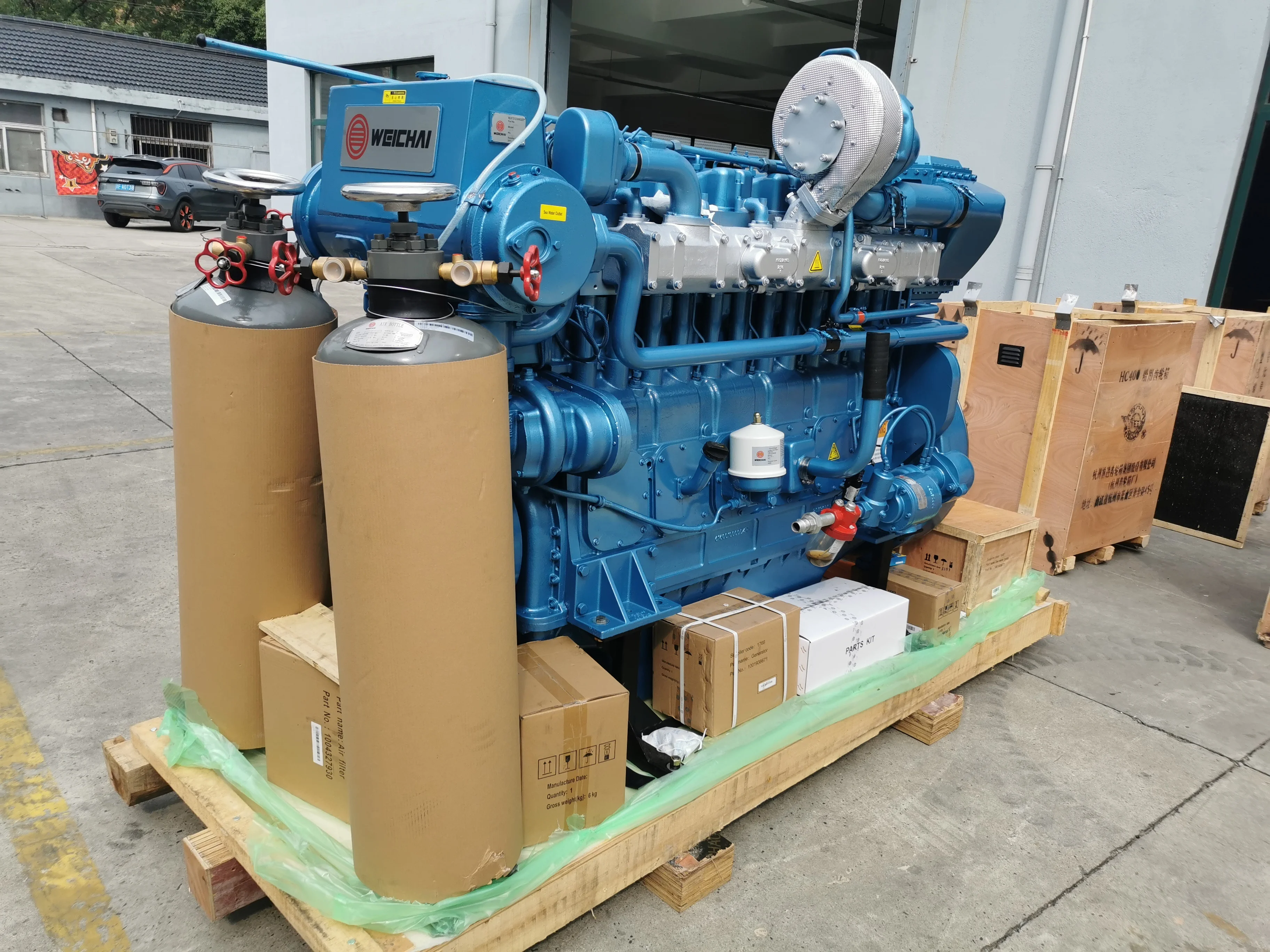 4 stroke 6 cylinders weichai x6170 series258kw 1000rpm diesel marine engine X6170ZC350-1