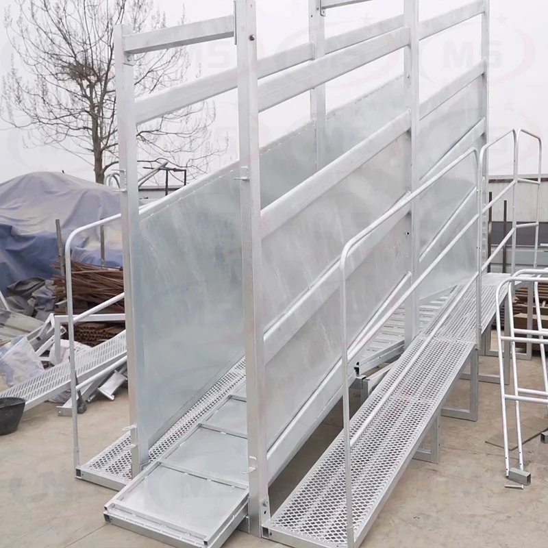 Горячая оцинкованная стандартная Регулируемая Мобильная погрузочная пандус для крупного рогатого скота