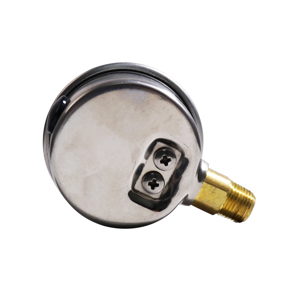 New Copper Silver Double Colour Scale 200bar 3000psi Thread 1/8NPT Diameter 46mm Pressure Gauge for Paintball Gas Insdutry