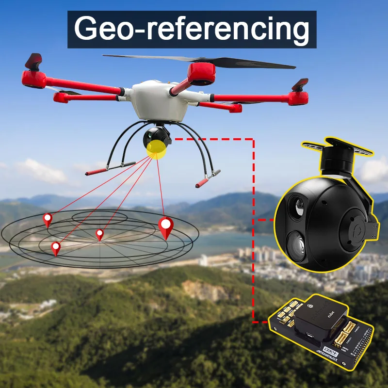 30X EO/IR Dual Sensor Drone Zoom Camera With 360 Degree Night Vision for Iinspection,Surveillance,Search