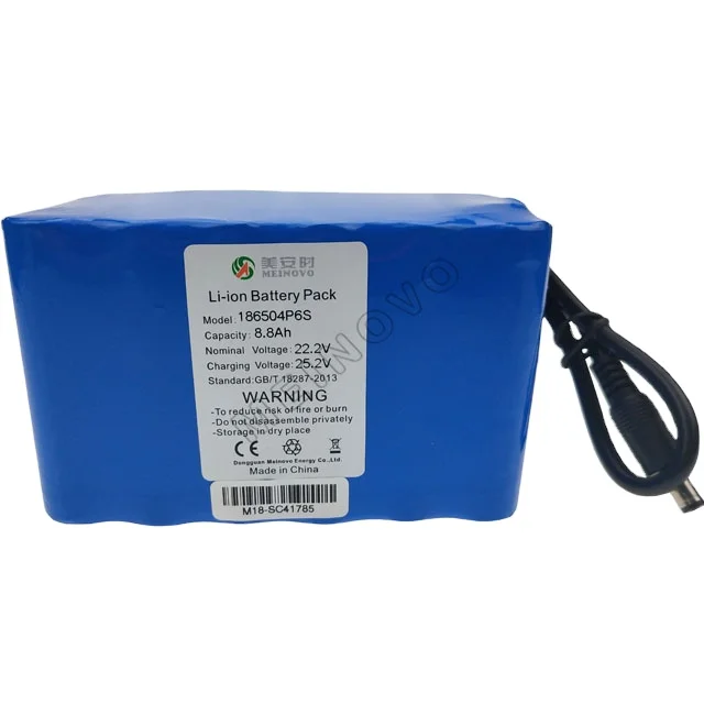 High Capacity Top Sale Customizable 6S4P 8800mAh 22.2V Lithium Battery Pack 18650