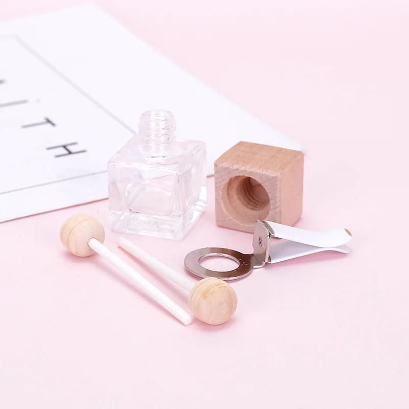 8ml Car Air Freshener Outlet Clip Glass Car Perfume Diffuser Bottle for Essential Oil Crystal Car-styling Auto Ornament Perfume