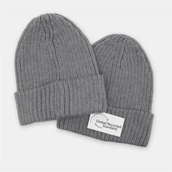 Пользовательская зимняя шапка RPET из переработанного полиэстера, мягкая вересковая пряжа с манжетами, Шапка-бини с черепом для мужчин и женщин