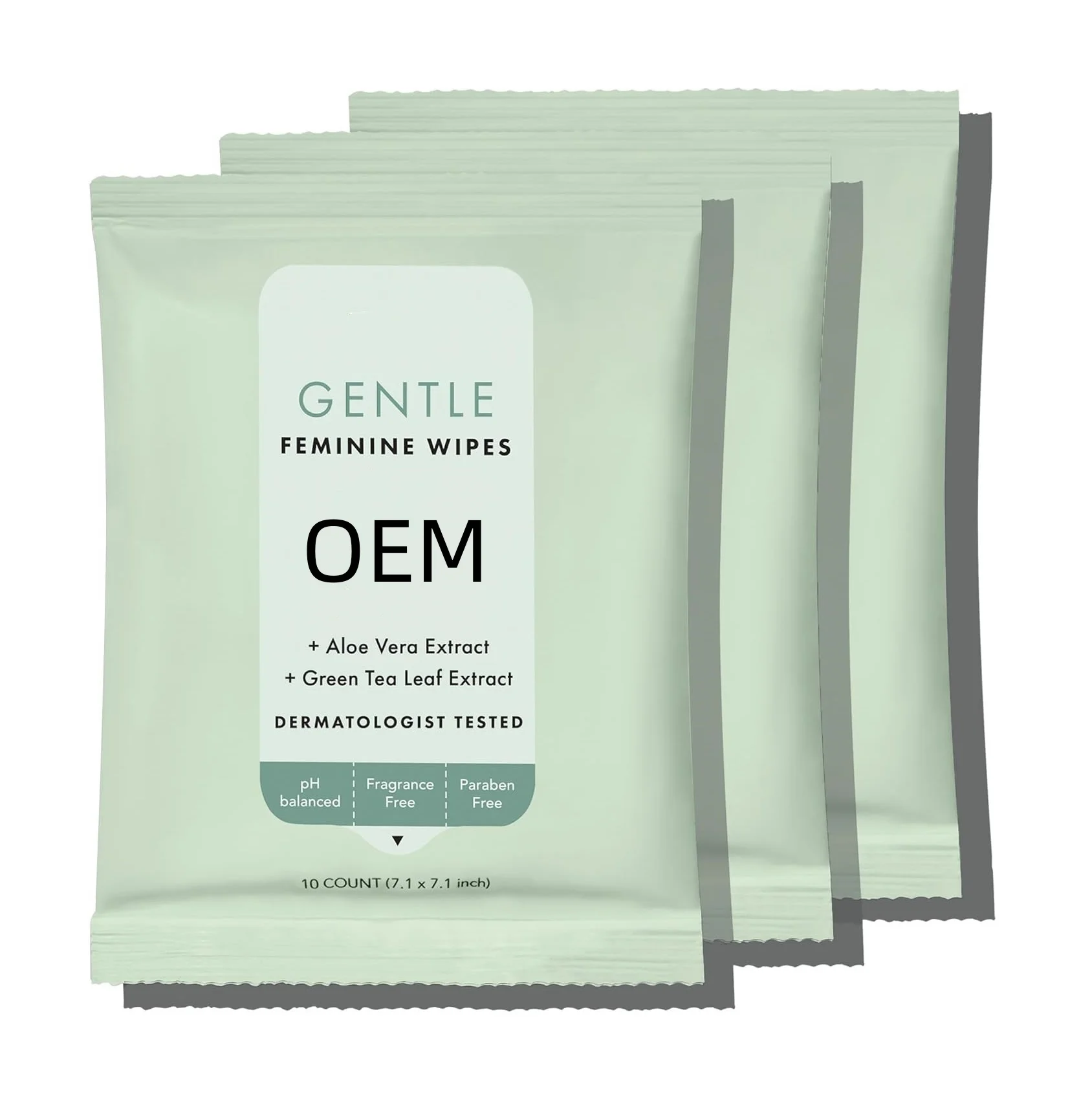 Gentle Vaginal Wipes Women Hygiene Care Fragrance Free Flushable Feminine Wipes