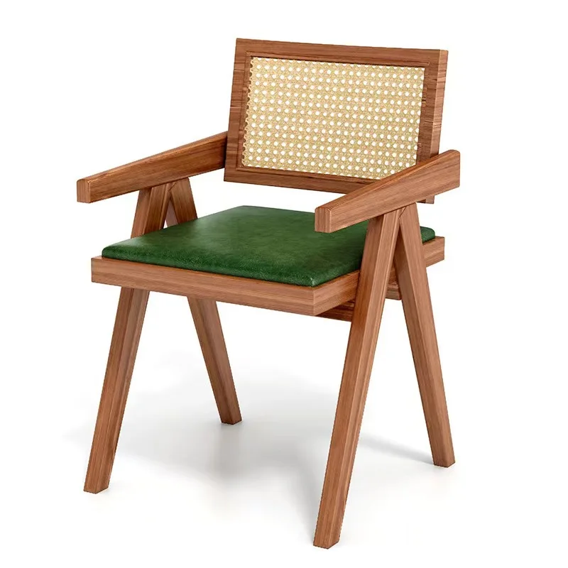 Southeast Asia style solid wood rattan card seat sofa designer Hong Kong style  coffee shop table and chair combination