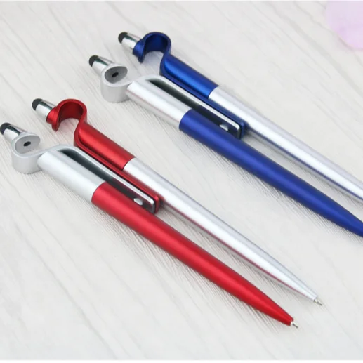 audited factory custom logo promotional gifts screen cleaner plastic mobile stand pen ball