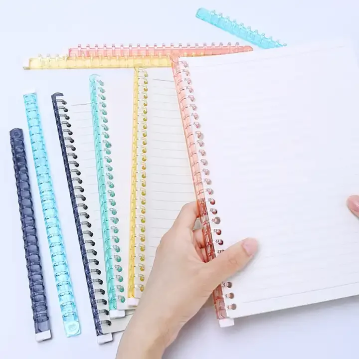 Scissor style loose leaf ring scissor clip 26 holes B5 20 holes A5 binding ring porous replacement core detachable