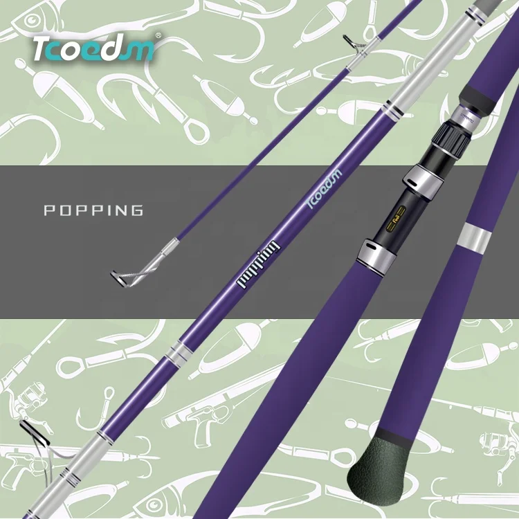 TCOEDM super hard super technical Carbon Fishing Rod professional OEM DOM popping fishing rod