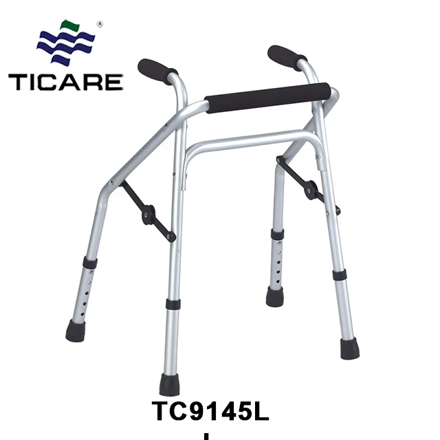 Handicapped rehab aid aluminum walker walking frame for elderly
