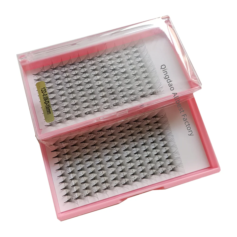 Wholesale price qingdao eyelashes own brand lashes 2D 3D 4D 5D 6DJ B C D premade fans 0.07 0.10 0.15 premade eyelash extensions