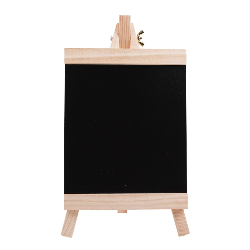 5 Sizes Mini Chalk board Desktop Blackboard Pine Wood Frame Table-top Black Board With Easel For Menu Drawing Bulletin Boards