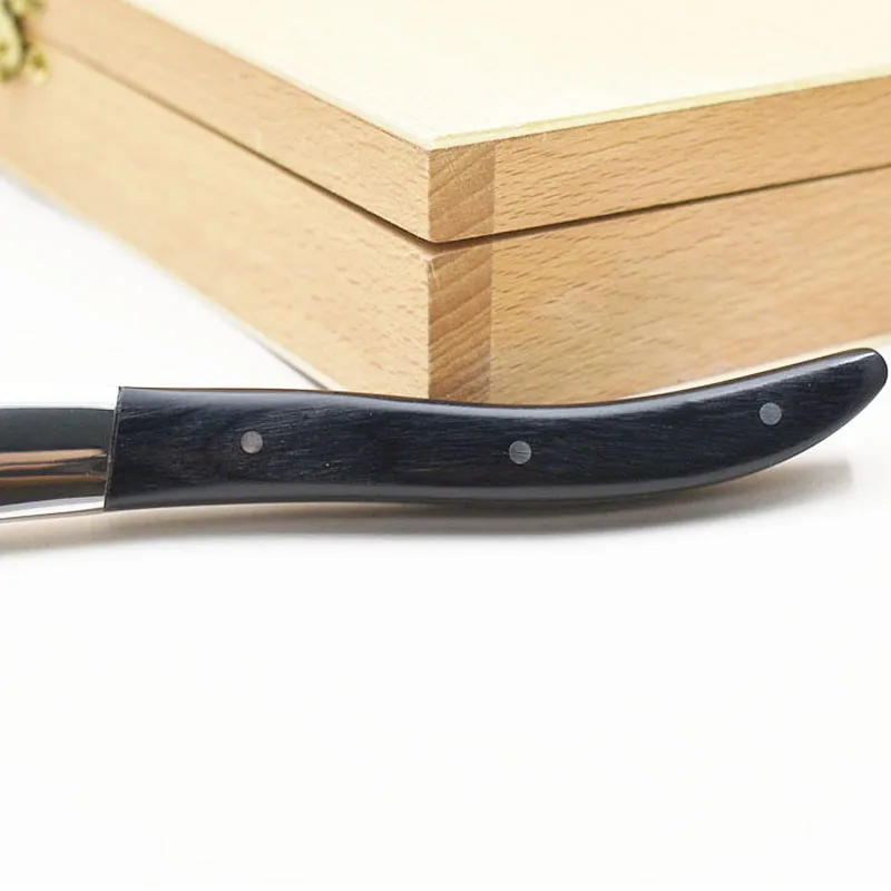 Premium Metal Cutlery Stainless Steel Steak Fork with Wooden Handle Direct Factory Price for Kitchen Use