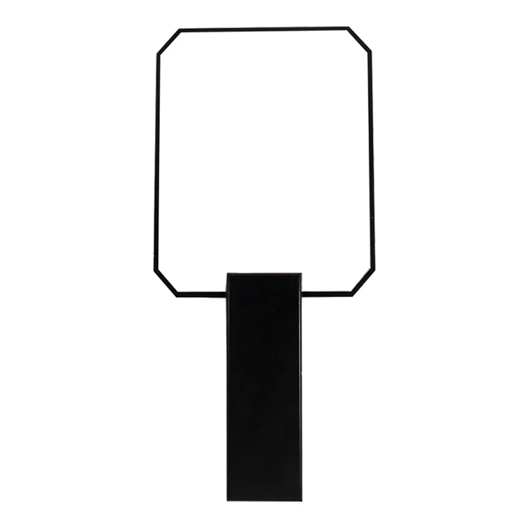 Personalised Newest Custom Abs Black square Natural injection Plastic Portable Fashionable handheld vanity mirror