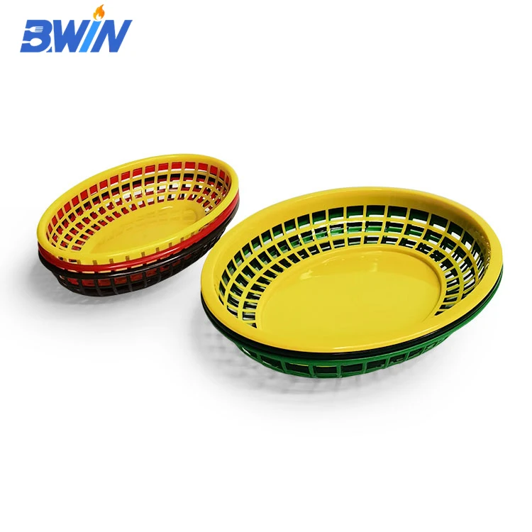 Customizable Color Fruit Basket Plastic Chips Serving Basket Bread Basket
